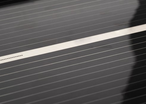 Infrared film for underfloor heating. Modern energy-saving electric underfloor heating. photo