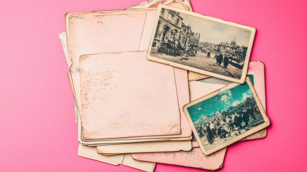 A Collection of Vintage Postcards Showcasing Historic Landmarks and Timeless Beauty for Collectors and Designers photo