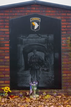 Elst, Netherlands, November 13, 2024. Monument for Easy Company, Close by Landgoed Schoonderlogt in The Netherlands. photo