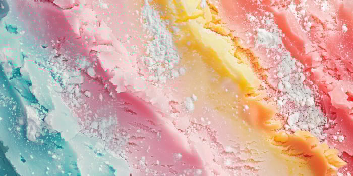Enjoy a vibrant Rainbow Ice Cream Dessert with colorful sprinkles for a fun treat photo