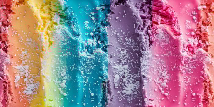 Enjoy a vibrant Rainbow Ice Cream Dessert with colorful sprinkles for a fun treat photo