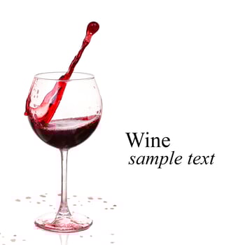 Set of glasses with red wine photo