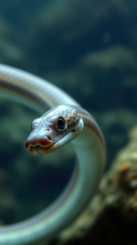 A snake with a long tail and a long neck photo