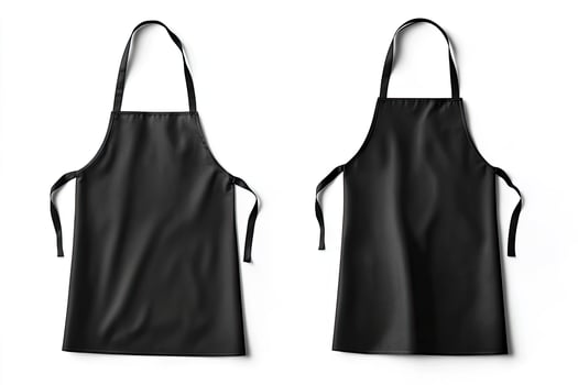 Black apron isolated on white background. photo