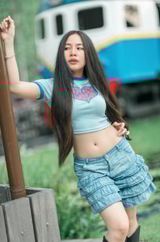 A woman posing for a picture photo