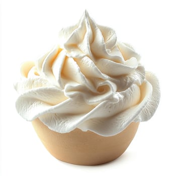 Whipped cream isolated on transparent background photo