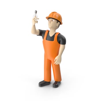 Cartoon Fireman and workers photo
