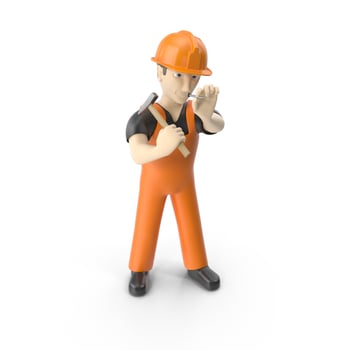Cartoon Fireman and workers photo