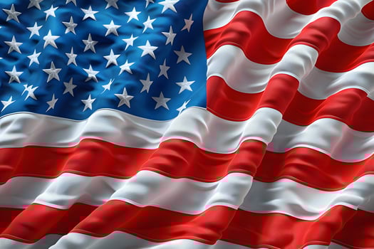 Patriotic American Flag Waving with Stars and Stripes for National Celebrations photo