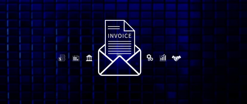 Invoice and online digital statements concept, Financial report and bank management with online payment concept E.invoice invoice. photo