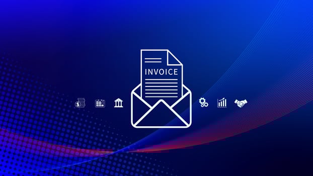 Invoice and online digital statements concept, Financial report and bank management with online payment concept E.invoice invoice. photo