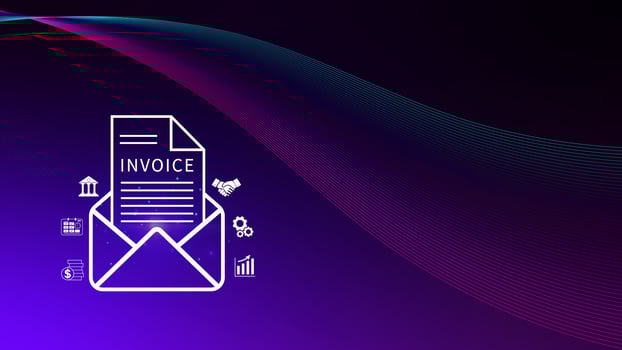 Invoice and online digital statements concept, Financial report and bank management with online payment concept E.invoice invoice. photo