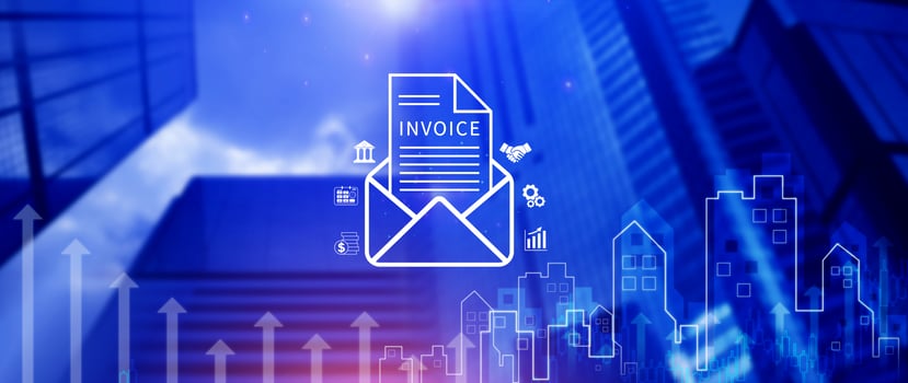 Invoice and online digital statements concept, Financial report and bank management with online payment concept E.invoice invoice. photo