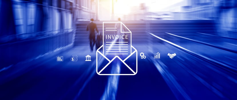 Invoice and online digital statements concept, Financial report and bank management with online payment concept E.invoice invoice. photo