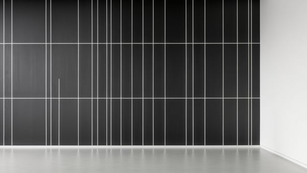dark empty background with lines design on wall. photo