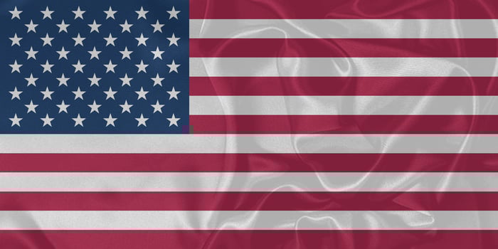 United States of America Flag Waving Close Up photo