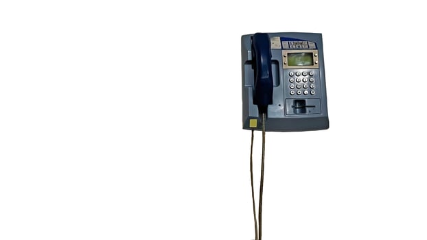Payphone on a white background. photo