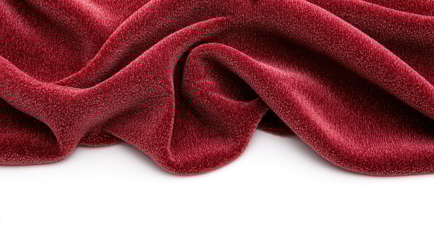 Luxurious red satin fabric photo