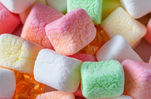 Assorted colorful gummy candies photo