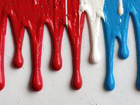 Colorful paint drips on a textured surface photo