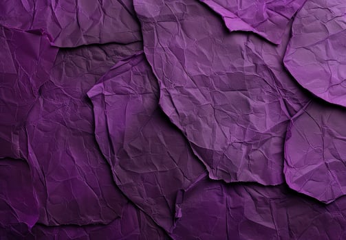 Crumpled purple paper texture background photo