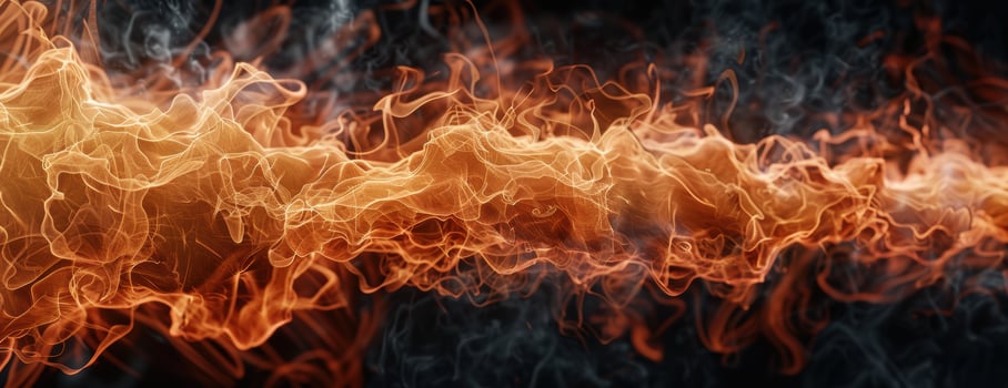 Swirling flames of fire and smoke photo