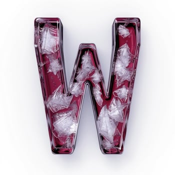 Shattered glass letter w photo