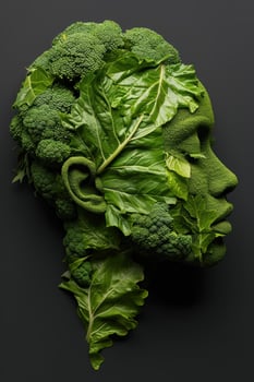 Assortment of fresh green leafy vegetables photo