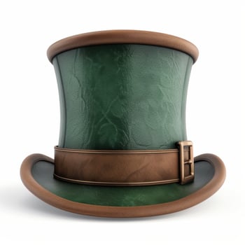 green top hat with leather band photo