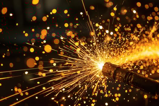 Sparkling fireworks display in the night sky photo