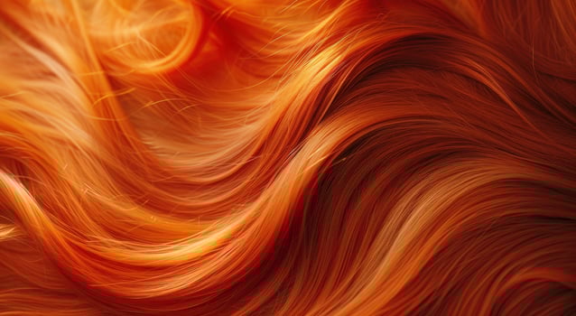 Vibrant fiery hair texture photo