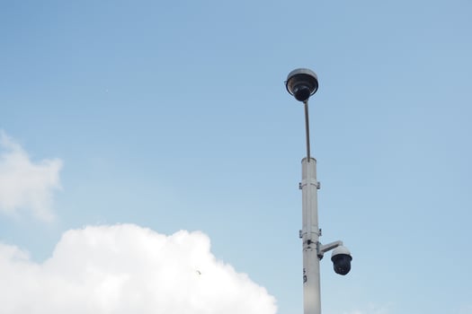 Close-up Of Security Camera On The Street. photo