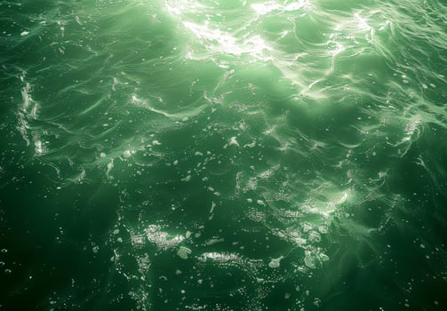 Mesmerizing green ocean waves photo