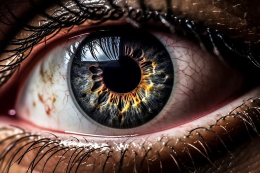 Detailed close up of a human eye photo
