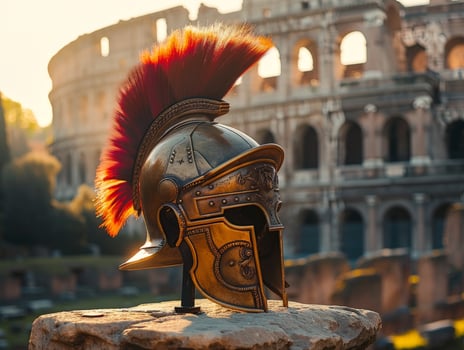 Ornate Roman Gladiator Helmet photo