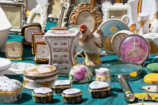 Porcelain at a flea market photo