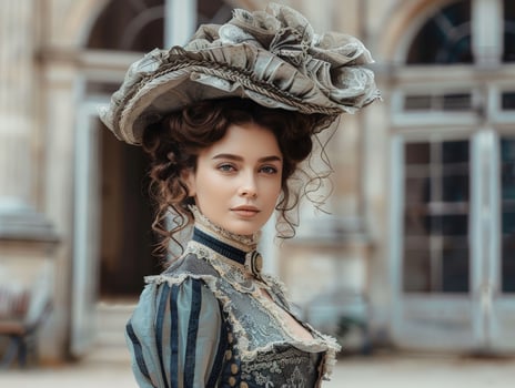 elegant woman in historical costume photo
