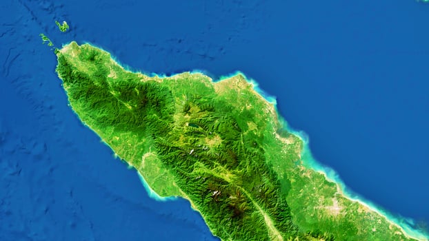 4K Aceh Map Of Indonesia, High Resolution Satellite View With No Border, Widescreen 4K Resolution photo