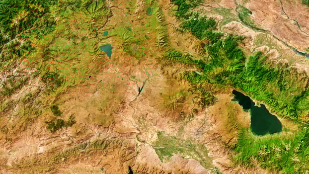 4K Sevan Lake of Armenia Map, High Resolution Satellite View With No Border, Widescreen 4K Resolution photo