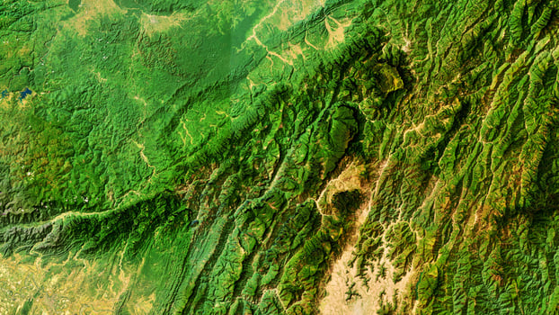 4K Ntanki National Park in India Map, High Resolution Satellite View With No Border, Widescreen 4K Resolution photo
