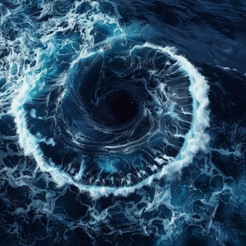 Swirling ocean waves and vortex photo