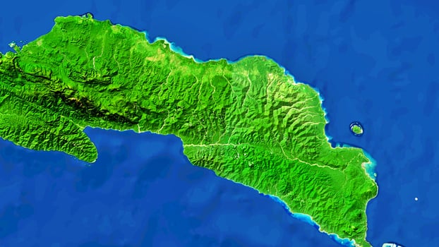 4K Seram Island of Maluku Indonesia Map, High Resolution Satellite View With No Border, Widescreen 4K Resolution photo