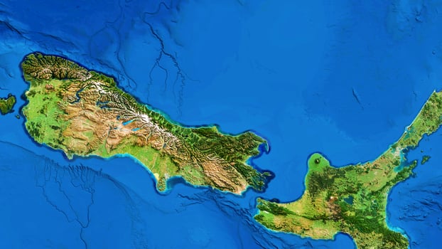 4K New Zealand Map, High Resolution Satellite View With No Border, Widescreen 4K Resolution photo