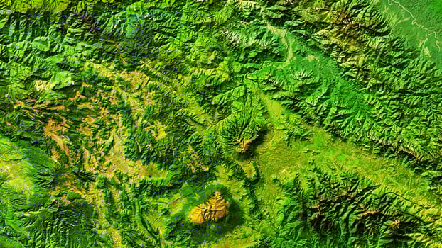 4K Mount Hagen of Papua New Guinea Map, High Resolution Satellite View With No Border, Widescreen 4K Resolution photo