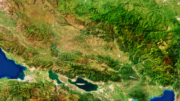 4K Port Au Prince of Haiti Map, High Resolution Satellite View With No Border, Widescreen 4K Resolution photo