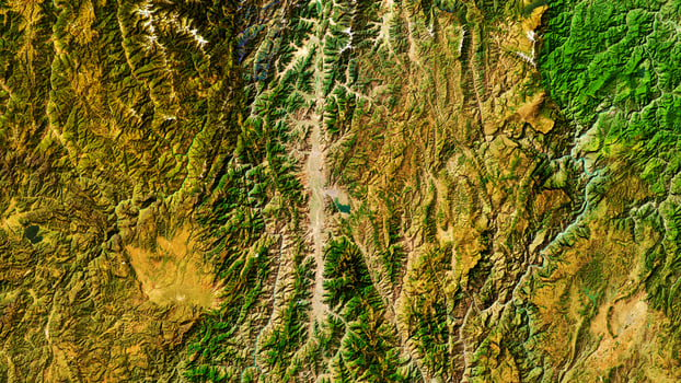 4K Xichang of China Map, High Resolution Satellite View With No Border, Widescreen 4K Resolution photo