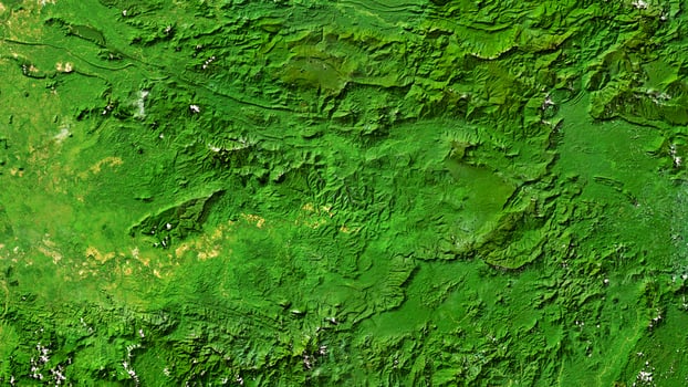 4K Central Kalimantan of Indonesia Map, High Resolution Satellite View With No Border, Widescreen 4K Resolution photo