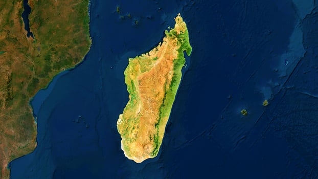 4K Madagascar Territory Map in Africa, High Resolution Satellite View, Widescreen 4K Resolution photo