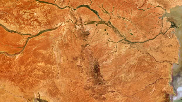 4K Desert South Australia Map, High Resolution Satellite View With No Border, Widescreen 4K Resolution photo