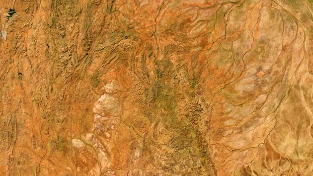 4K Desert Cloncurry Queensland Map, High Resolution Satellite View With No Border, Widescreen 4K Resolution photo